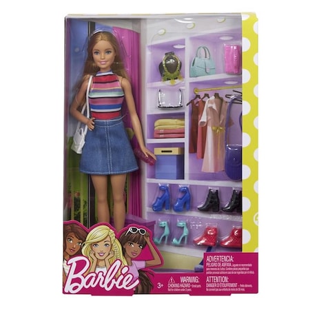 Mattel Mattel Barbie Doll and Accessories Set Multicolored 11 pc FVJ42